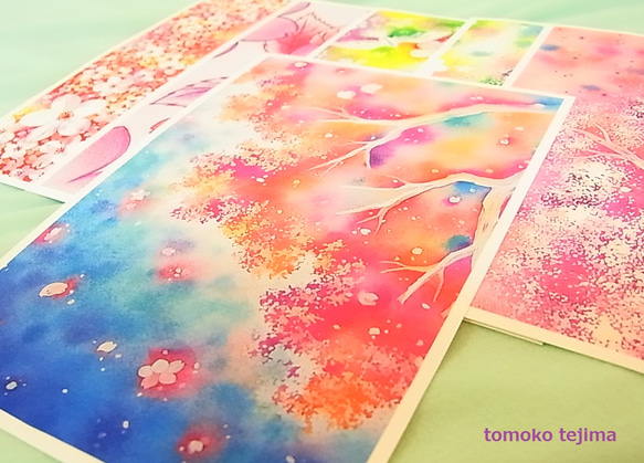 桜色のポストカードセット 3枚目の画像