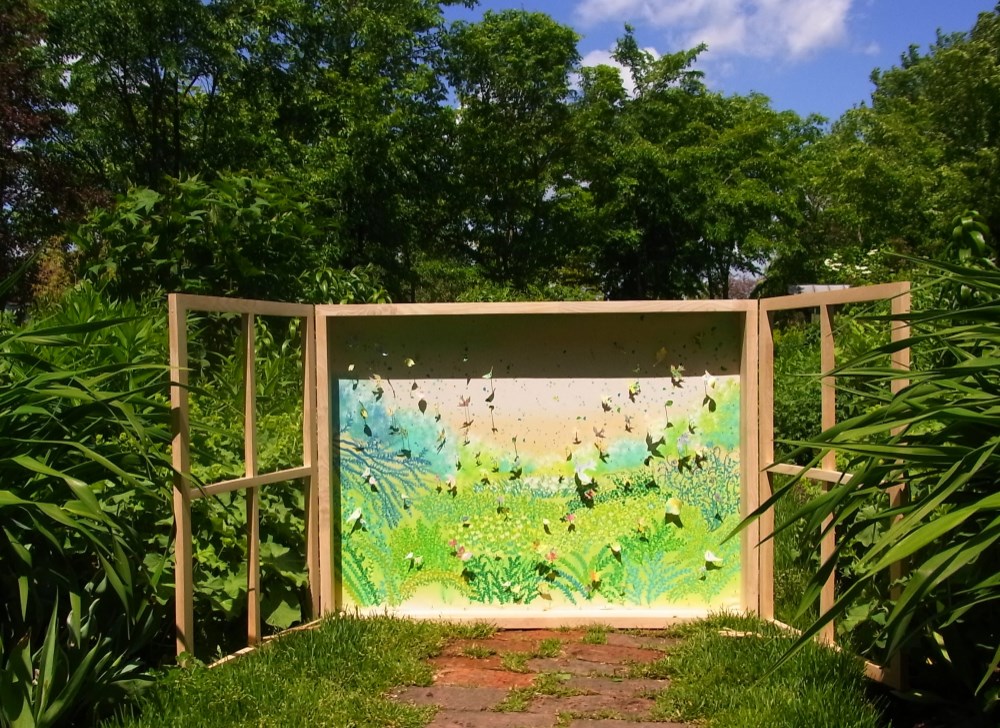 【窓額縁原画】みどりあそぶ