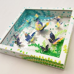青い蝶の遊ぶ庭　クリアBOX　(M様注文品) 4枚目の画像