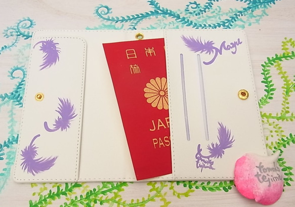 [ パスポートケース ]花と雪  ●名入れOK 5枚目の画像