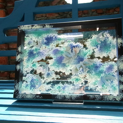 雲の海へ クリアBOX (原画アクリル立体アート) 立体・オブジェ てじ