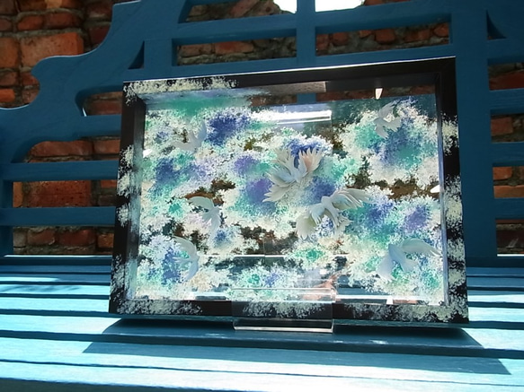 雲の海へ クリアBOX (原画アクリル立体アート) 立体・オブジェ