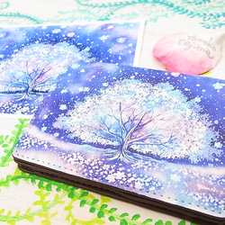 [ 名刺入れ & カードケース ]雪の花　　●名入れOK 1枚目の画像