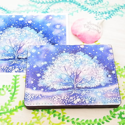 [ 名刺入れ & カードケース ]雪の花　　●名入れOK 2枚目の画像