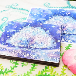 [ 名刺入れ & カードケース ]雪の花　　●名入れOK 3枚目の画像