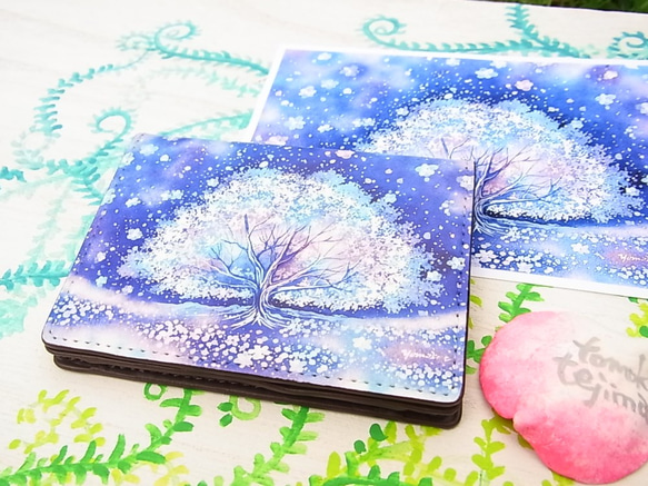 [ 名刺入れ & カードケース ]雪の花　　●名入れOK 3枚目の画像