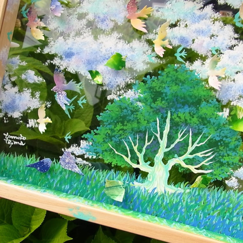 ○ご予約品 雲に乗って クリアBOX (原画アクリル立体アート) 立体 