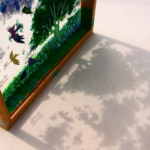 ○ご予約品 雲に乗って クリアBOX (原画アクリル立体アート) 立体