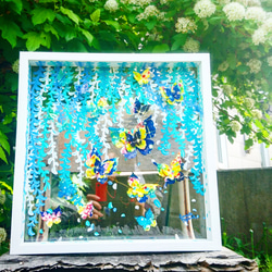 青の蝶たち クリアBOX　(原画アクリル立体アート) 1枚目の画像
