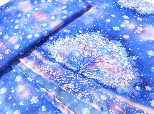 【残り１】シフォン水彩ストール～雪の花～ 5枚目の画像