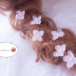 ラプンツェル*髪飾り*チュールの2枚重ね紫陽花の花飾りセット* その他