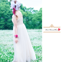 ～ローズのフラワーリストレット～　ウェディング 結婚式 ドレス 髪飾り 花飾り 浴衣 振袖 前撮り リストレット 4枚目の画像