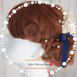 Goldstar×Parl×RibonSet＊Heddress* パール リボン 成人式 袴 ヘアアレンジ ヘアセット 5枚目の画像