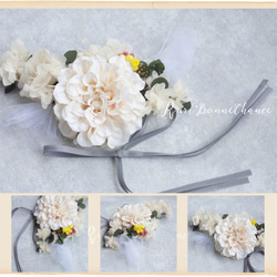 アンデゼールシュフティ＊袴 結婚式 花飾り  振袖 着物  ウェディング プリザーブド  ヘッドドレス #rbh-134 2枚目の画像