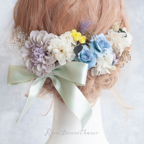 みかん様 髪飾り フラワー プリザーブド 結婚式 浴衣 ブライダル ウエディング みかん様 髪飾り フラワー プリザーブド 結婚式 浴衣 ブライダル