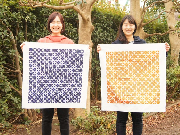 柿柄風呂敷 1枚目の画像