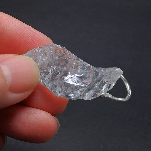 透明水晶 氷のような透明感～ 乙女鉱山水晶のラフロックペンダント 1 ペンダント