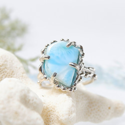 天然無処理 ラリマー リング No689 指輪・リング 天然石屋 通販