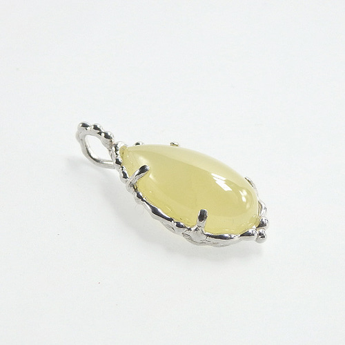 陽だまりの暖かさを想う～ イエロースミソナイトの粒飾りペンダント