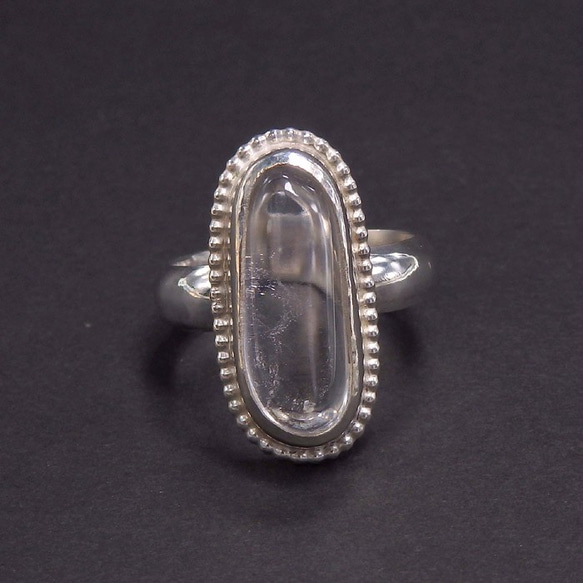 ～神秘的な輝き～　マニカラン産　ヒマラヤ水晶のリング　15.5号 2枚目の画像