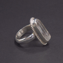 ～神秘的な輝き～　マニカラン産　ヒマラヤ水晶のリング　15.5号 3枚目の画像