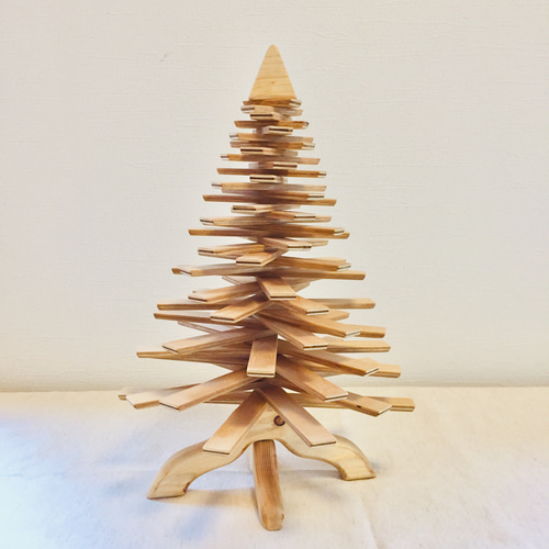 木工インテリアハンドメイド暖かみ抜群！木製クリスマスツリー