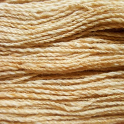 手紡ぎ綿糸　白・茶・緑などの双糸のセット　自家自然栽培・無染色 4枚目の画像