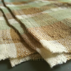 2016年自家栽培綿・無染色手紡ぎ手織りの布 3枚目の画像