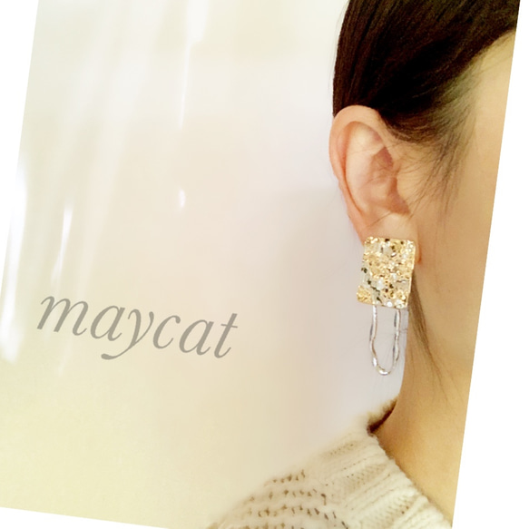 くしゅくしゅメタル　gold &silve*･゜ﾟ･*:.｡..maycat･*:.｡. .｡.:*･ 2枚目の画像
