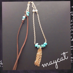 turquoise tasselnecklace 3枚目の画像