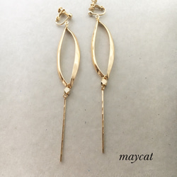 gold long earring… 3枚目の画像