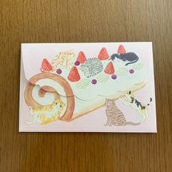 Letter Set Cat Rolled Cake 3枚目の画像