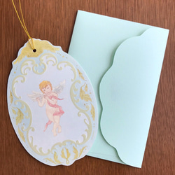 横笛の天使・エンボスカード（Piping Angel ） 1枚目の画像