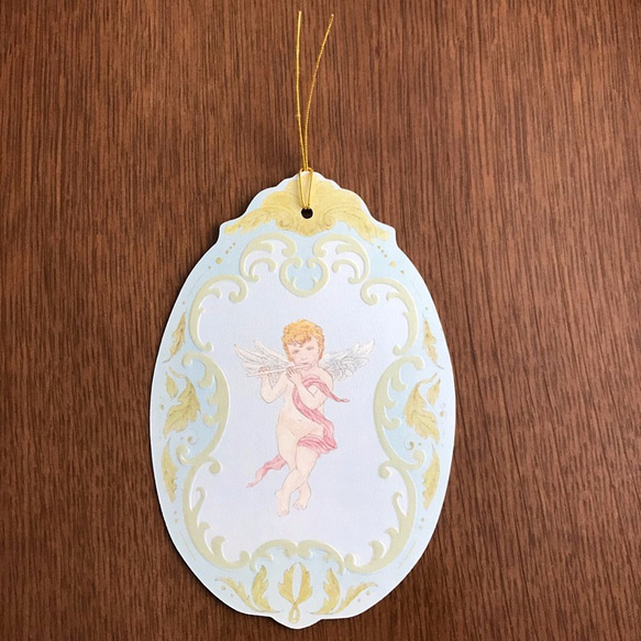 横笛の天使・エンボスカード（Piping Angel ） 2枚目の画像