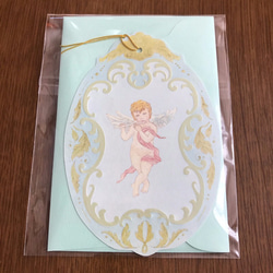 横笛の天使・エンボスカード（Piping Angel ） 5枚目の画像
