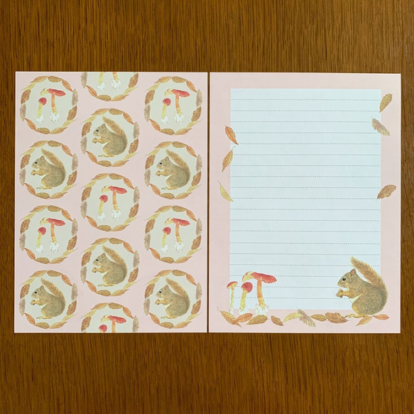 Letter Set リスときのこ 3枚目の画像