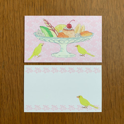 Message Card 鳥の純喫茶（プリンアラモード） 1枚目の画像