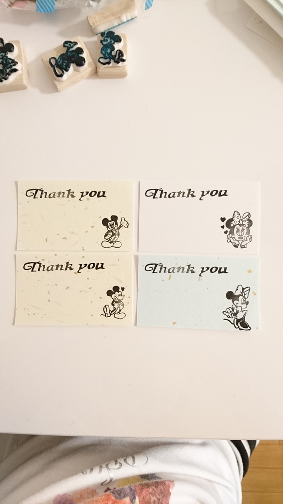 メッセージカード ミッキー ミニー ハンドメイド メッセージカード