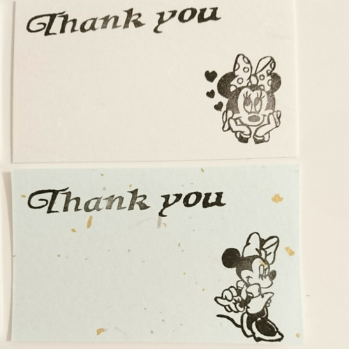 メッセージカード ミッキー ミニー ハンドメイド メッセージカード
