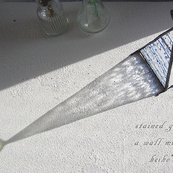 ステンドグラスのオブジェ（月とツリー）モザイクガラス 5枚目の画像