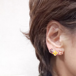 まるでﾋﾟｱｽ ✨花✨ 可愛く咲いた ✨ミモザ*さくら *痛くない  挟むだけ❗️ｽﾄﾚｽﾌﾘｰｲﾔﾘﾝｸﾞ*ｲﾔｰｶﾌ 9枚目の画像