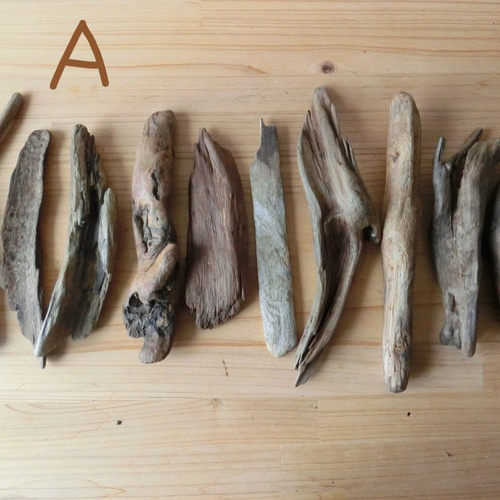 ブライワックス仕上げの流木セット（15～25cm） 木材・板