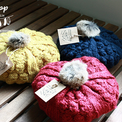 再出品♥大人用＊毛糸のベレー帽＊♥ ベレー帽・ハンチング misato