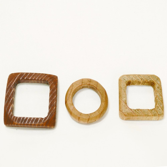 レジン用木枠アソート　ハンドメイド素材　3個セット 3枚目の画像
