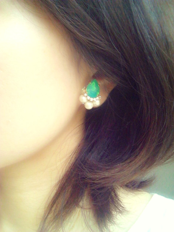 Drop Bijou Cotton Pearl　Pierce/Earring 4枚目の画像