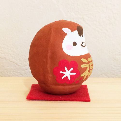 干支だるま＊午(うま)【Sサイズ】 その他置物 だるまちゃん工房