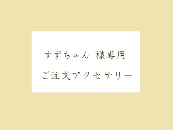 すずちゃん様専用アクセサリー 1枚目の画像