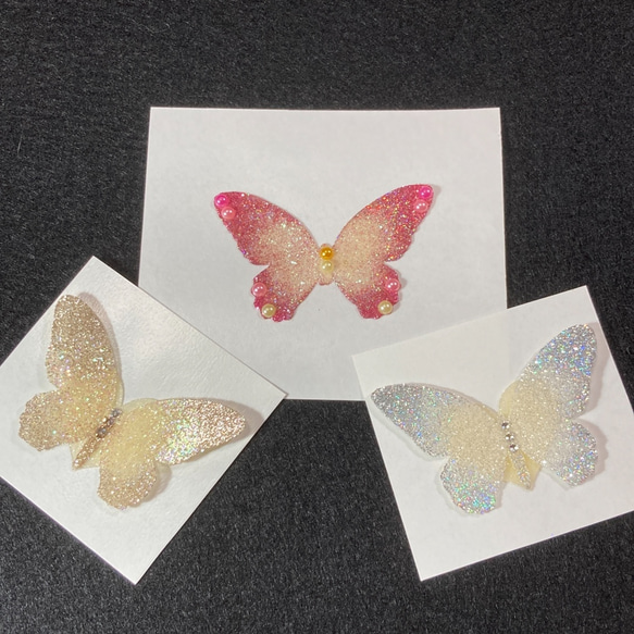 手作りキット ペタッと貼るだけ　ハロウィン キラキラ ボディジュエリーシール　蝶々 3枚目の画像
