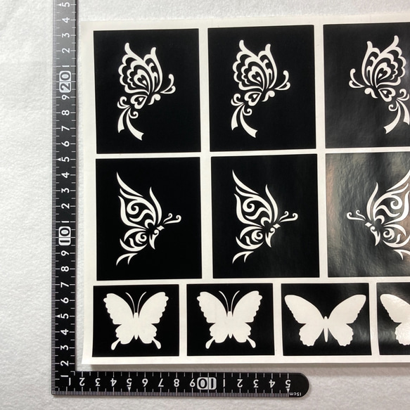 ステンシルシールシート　蝶々セット　 2枚目の画像