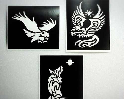 再販 ステンシル 狼・動物セット その他インテリア雑貨 biartya-yuki